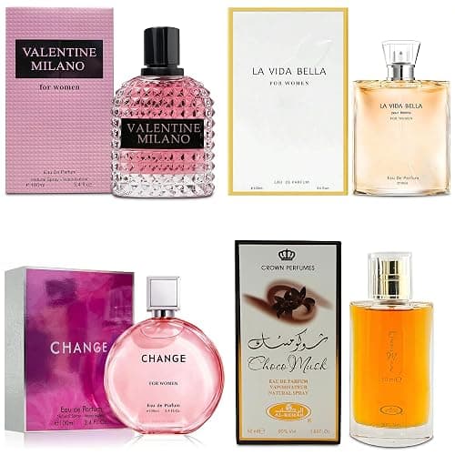 AFLUXE Top Sales 4 Piece Women Perfume Set Choco Musk/Valentine Milano/La Vida Bella/Change Eau de Parfum, Women's Fragrance Sets with Luxury Gift Box for Daily Use - Image 1