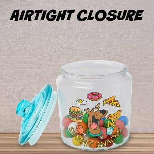 Silver Buffalo Scooby Doo Scooby Snacks, Glass Jar with Lid | Cookie Candy, Small Size thumbnail 5