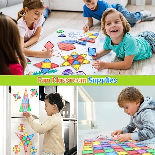 Magnetic Tiles Kids Toys STEM Magnet Toy for Toddler Magnetic Blocks Building Preschool Learning Sensory Montessori Toys for 3+ Year Old Boys and Girls, Safe Creativity Toddler Kids Toy 40PCS thumbnail 5