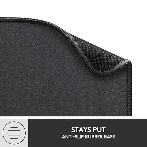 Logitech Mouse Pad - Studio Series, Computer Mouse Mat with Anti-Slip Rubber Base, Easy Gliding, Spill-Resistant Surface, Durable Materials, Portable, in a Fresh Modern Design, Graphite thumbnail 8
