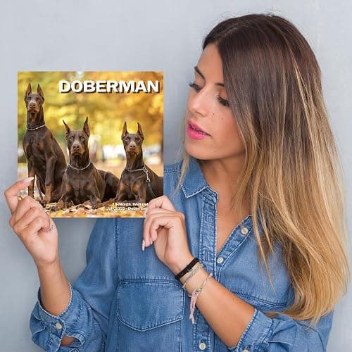 2025-2026 Wall Calendar,Doberman Wall Calendar, 12" x 24" Open,Family Planner Calendar Organizer with Doberman Images, for Dogs Lovers thumbnail 6