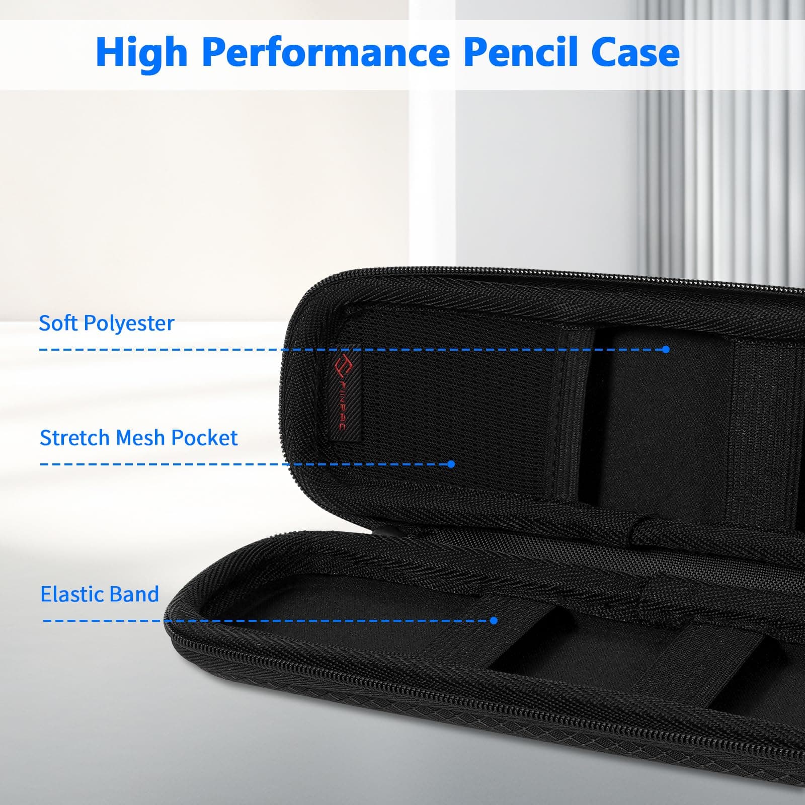 FINPAC Hard School Case, EVA Pencil Case for Office, Pen Organizer, Pen, Stylus Pen (Pens Not Included),, blackone, S, Fashion thumbnail 2