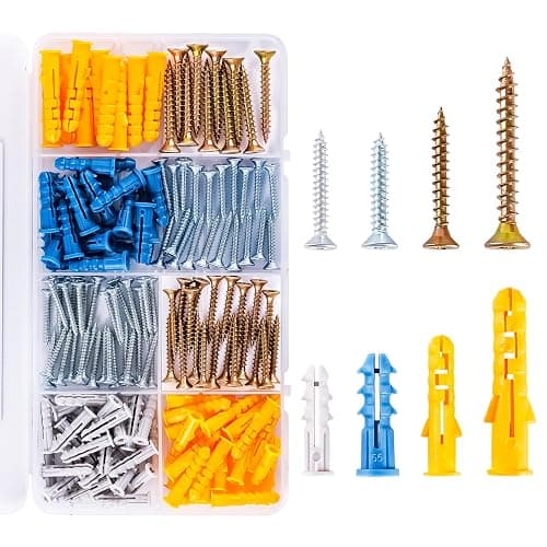 KURUI Wall Anchors Kit for Hanging Wall Art Decor, 160Pcs Drywall Anchors Assortment Kit for Frame Shelf Decorations, Plant Hooks, 80 Screws and 80 Plugs, Picture Hangers for Dry Wall Concrete Brick thumbnail 4
