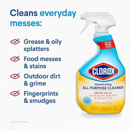 Clorox Disinfecting All-Purpose Cleaner 32 Oz and Disinfecting Bathroom Cleaner, Household Essentials, 30 Oz, Pack of 3 thumbnail 3