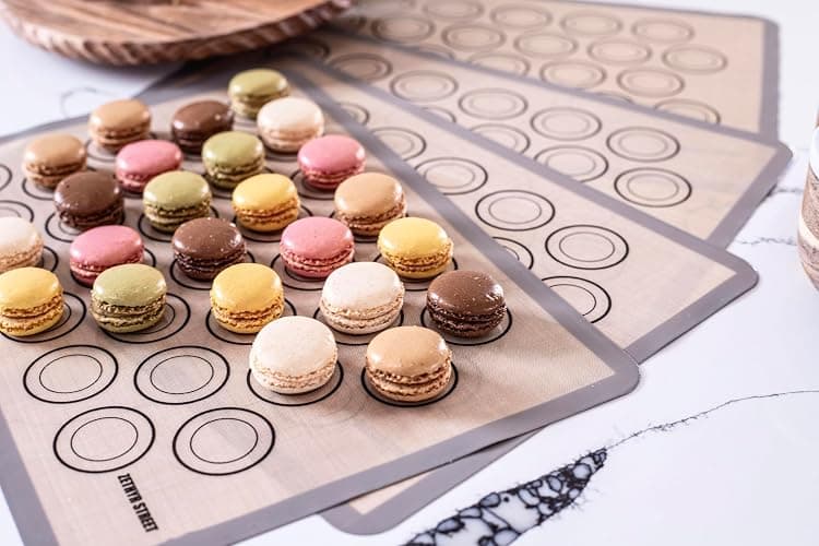 Macaron Silicone Baking Mats - Non-Stick Macaron Mat for Easy Baking | Heat Resistant & Dishwasher Safe Macaron Baking Mat | Reusable & Eco-Friendly, 1/2 Sheet Size - Pack of 4 - for Cookies & More thumbnail 2