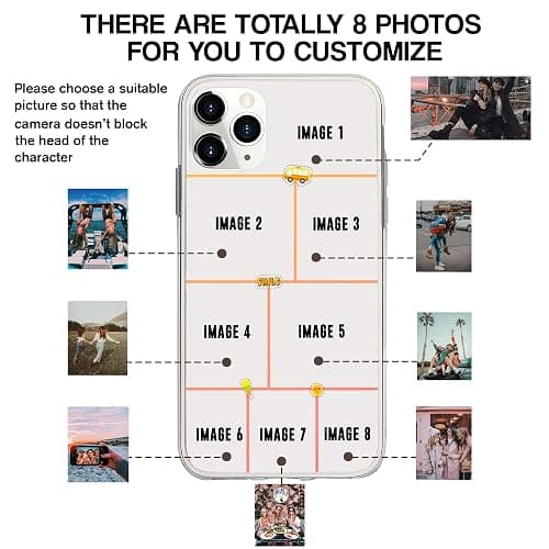 CASEZILY Personalized Multiple Pictures Phone Case Custom Your Photo Collage Gift for Family Friends Compatible with iPhone 15 14 13 12 11 X XS XR 8 7 6 Mini Pro Max - PHOTOFRIEND thumbnail 2