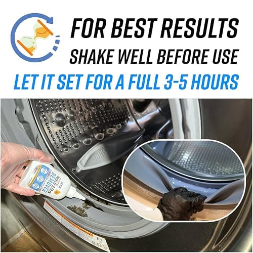 Mold Stain Remover Gel Cleaner - ACTIVE Heavy Duty Stain Cleaner for Front Loader Washing Machine Seal, Bathroom Grout, Shower, Caulk - Front Load Washer Cleaning Solution - 7 Fl Oz thumbnail 8
