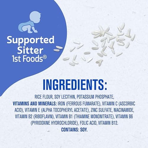 Gerber Stage 1 Baby Food, Baby Rice Cereal, Iron, Zinc & Vitamin B12, Infant Cereal, 6-Pack thumbnail 3