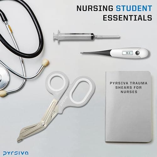 PYRSIVA Trauma Shears – 7.5" Titanium-Coated Stainless Steel Bandage Scissors for Nurses, EMTs & Doctors | Professional Medical Shears for First Responders & Wound Care thumbnail 6