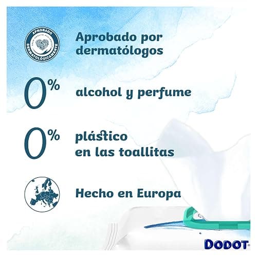 Dodot Toallitas Pure Aqua Para Bebé, 864 Toallitas (18 Packs de 48 Unidades), Ayuda A Restaurar El PH Natural De La Piel, 99% Agua, Sin plástico thumbnail 5
