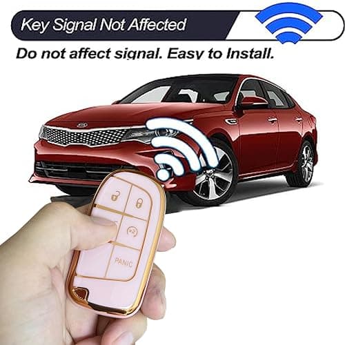 TAPAYICA For JEEP Key Cover Fit for Grand Cherokee Renegade Chrysler 200 300 Dodge RAM Durango Challenger thumbnail 6