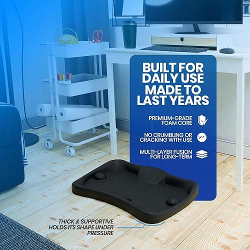 MotionGrey Cushioned Standing Desk Mat - Comfortable Anti Fatigue Mat - with Supportive Thick Kitchen Mat Foam - Perfect Standing Comfort Mat for Standing Desk with Ergonomic Ridge Pattern Surface thumbnail 5
