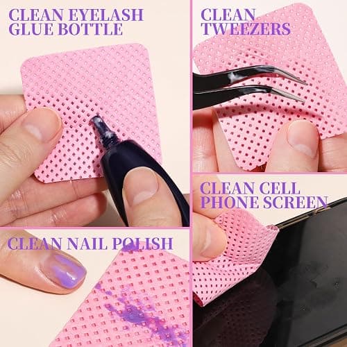 FANDAMEI 740PCS Lint Free Nail Wipes, Nail Wipes for Gel Nails Lint Free, Lint Free Wipes for Nails, Cleaning Pads for Nails, Glue Wipes Lash Extensions, Nail Lint Free Wipes, Nail Prep Pads thumbnail 7