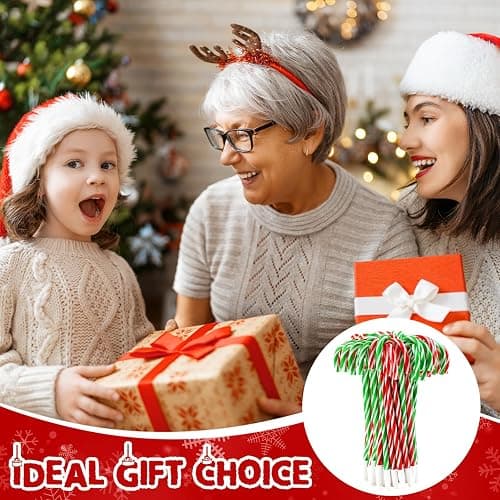 SAYAYA 120Pcs Christmas Candy Cane Pens Bulk Fun Black Ink Ballpoint Pens Xmas Goodie Bag Stuffers Classroom Gifts for Student School Holiday Party Favors Carnival Prize Stocking Stuffers(Red & Green) thumbnail 6