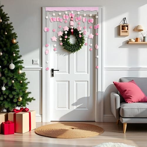 Kynthyre Cute Plush Curtain for Door Window Wall 33" W x 35" L Self-Adhesive Pink Strawberry Kawaii Curtain for Living Room and Bedroom Decor thumbnail 7