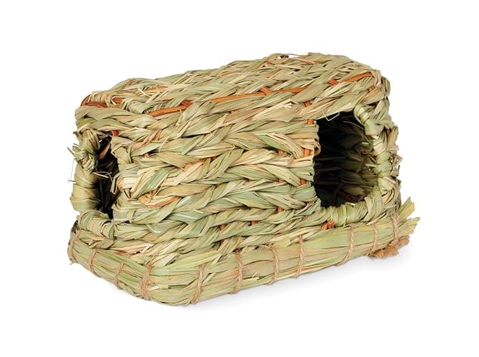 Prevue Pet Products Nature's Hideaway Grass Hut Small Animal Toy - Small | Woven Hay & Grass, for Mice, Gerbils, Hamsters, or Other Small Pets, Natural Hide & Explore Toy - Image 1
