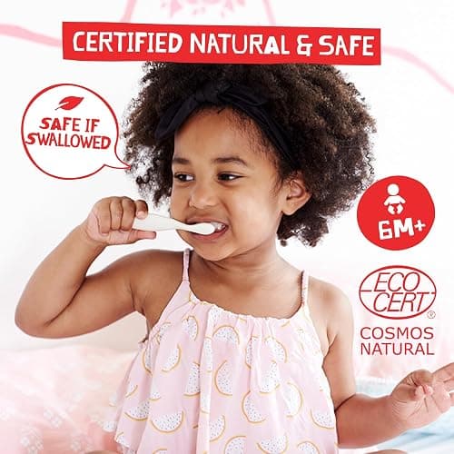 Jack N Jill Natural Toothpaste, Strawberry & Blueberry, 1.76 oz (Pack of 2) | Fluoride Free Kids & Toddlers Toothpaste, Gently Cleans Teeth, Helps Soothe Gums, 40% Xylitol, BPA Free, No Artificial Dyes thumbnail 2