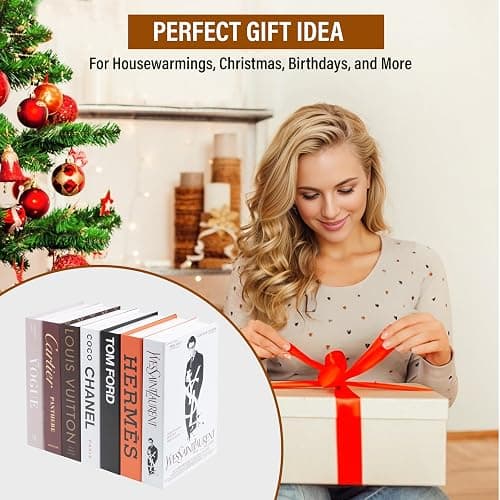 PROBENEX Luxe Large | 4 PCS Faux Decorative Books for Home Decor | Not Real Books (Cardboard Boxes) | Coffee Table, Bookshelf & Shelf Styling Display Props for Living Room, Office thumbnail 8