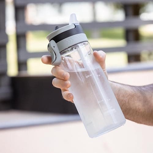 Sparrow Gourde Sport - TouchFlow Tritan Bouteille d'eau - 500ml/750ml/1L - sans BPA - Gourdes Paille Convient pour Enfant, Adulte Sport, l'école, en Plein air thumbnail 4