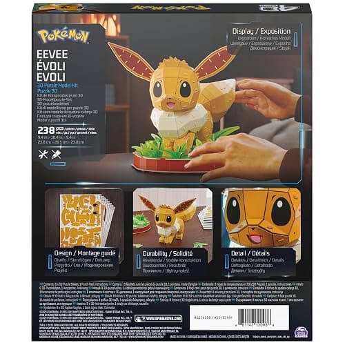 4D Build Pokémon Eevee 3D Puzzle Model Kit, Desk Décor, Shelf Display | 238 Premium EPS Foam Pieces, No Glue Or Tools Required, Build & Display Collectible Hobby Kit Gift For Fans Ages 12+ thumbnail 8