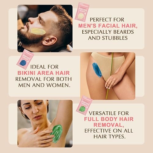 GIRLEARLE Premium Digital Waxing Kit for Women and Men, Wax Warmer Hair Removal at Home with Wax Beads & Silicone Pot, Target Different Types of Sensitive Skin Brazilian Bikini, Facial, Leg, Full body thumbnail 6