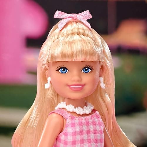 Barbie The Movie Chelsea Collectible 4-Pack Dolls, Includes, Ken, President, Gloria Characters with Removable Outfits, JBH77 thumbnail 2