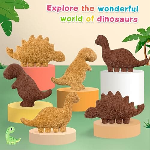 Dino Nuggets Pillow Plush, Dinosaur Chicken Plush Nuggets Pillow for Funny Birthday Gifts, Cute Funny Stuffed Animal for Boy and Girl, Dinosaur Gifts for Kids Teens and Adults (Tyran Rex, Small) thumbnail 6
