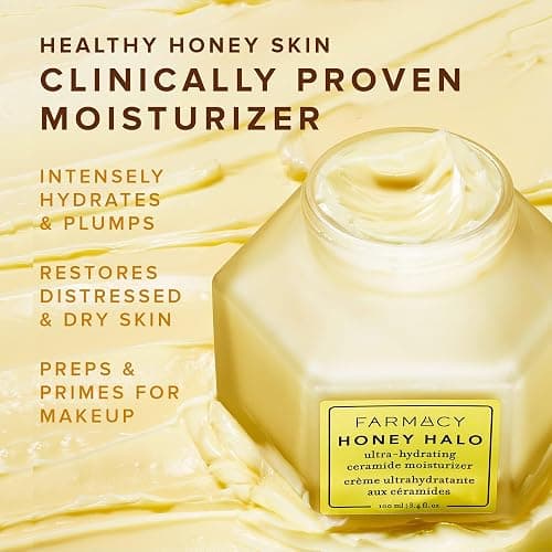 Farmacy Ceramide Face Moisturizer - Honey Halo Hydrating Facial Moisturizer for Dry Skin - Plumps, Soothes + Restores Skin with Potent Ceramides + Buckwheat Honey for a Dewy, Healthy Glow (50ml) thumbnail 2
