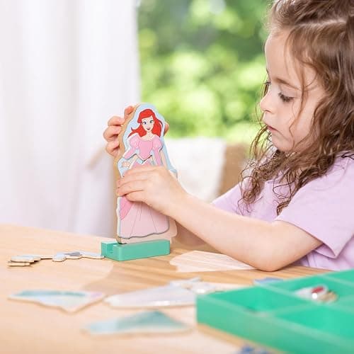 Melissa & Doug Disney Princess Ariel Magnetic Dress-Up Wooden Doll Pretend Play Set (30+ Pieces) thumbnail 2