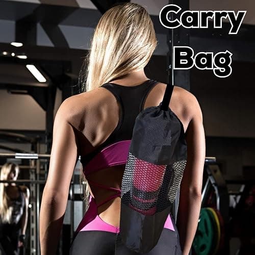 Elite Athletics Barbell Squat Pad for Women & Pair of Gym Ankle Straps for Cable Machines with Secure Straps & Carry Bag - Pink Hip Thrust Foam Squat Bar - Thick Foam Cushion thumbnail 7