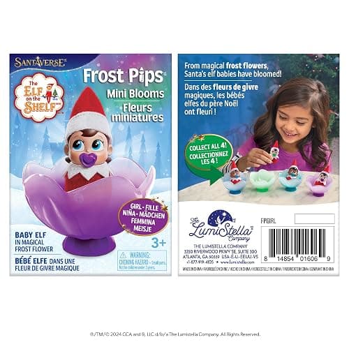 The Elf on the Shelf Frost Pips Mini Blooms Elf Baby Girl with Blue Eyes - Includes Frost Flower Cradle - for Ages 3 Years and Above thumbnail 4