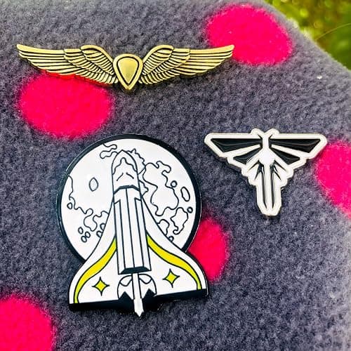 TLOU Pins Ellie Gold Angel Wings Fleet Spaceship Rocket Cosplay Enamel Badge Jewelry Gifts For Women and Men TV Fans 3Pcs thumbnail 8