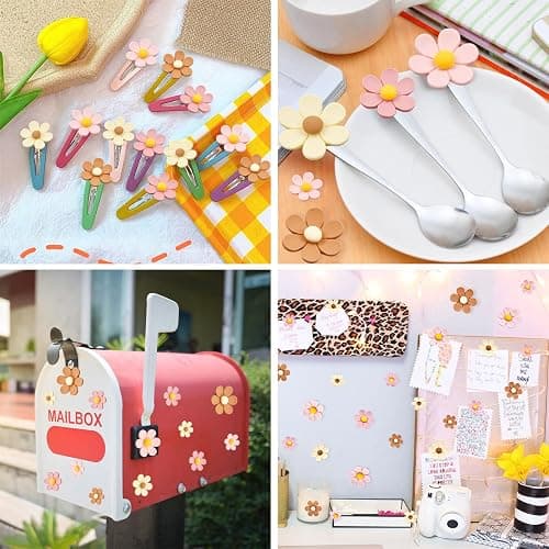 Lukinuo Cute Flower Fridge Magnets 20PCS Mini Daisy Refrigerator Magnet Colorful Flower Fridge Magnets for Locker Whiteboard Refrigerator Office Photo Cabinet Bulletin Board thumbnail 6
