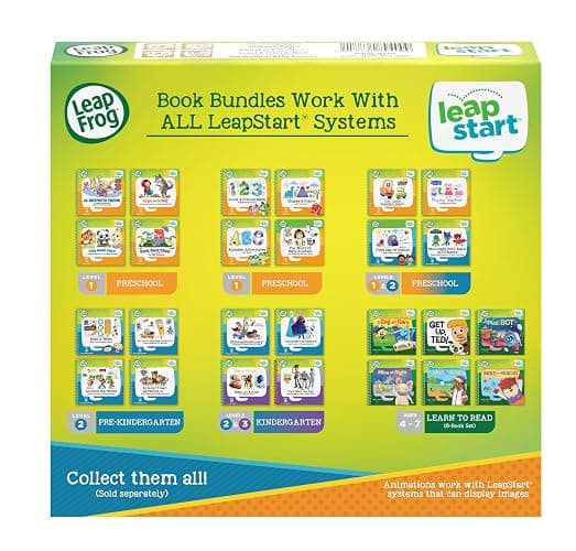 LeapFrog LeapStart Preschool 4-in-1 Activity Book Bundle with ABC, Shapes & Colors, Math, Animals thumbnail 7