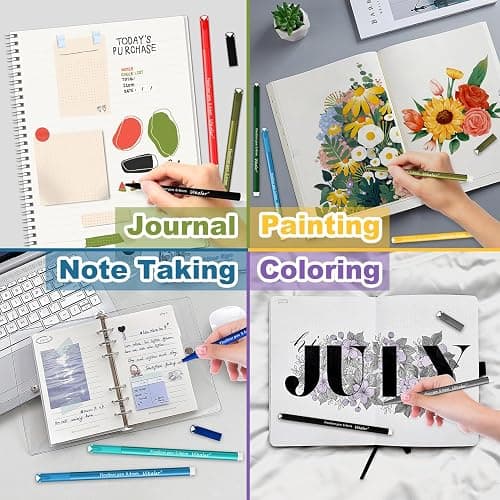 Vitoler Pens for Drawing Journaling,Planner,24 Pack 0.4mm,Colored Pens for Art Supplies Planner,Drawing,Journaling thumbnail 6