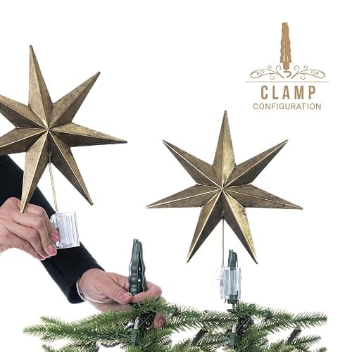 [Christmas Tree Topper Holder] - Twist-on Holiday Universal Tree Topper Stabilizer Fits Most Base Types- Metal Green Support Rod with Adjustable attachments to stabilize Seasonal Treetop Ornaments thumbnail 8