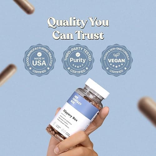 Her Fantasy Box | Slippery Box | Fast-Acting Slippery Elm Capsules for Feminine Wellness & Intimate Moisture Support – 60 Vegan Capsules thumbnail 6