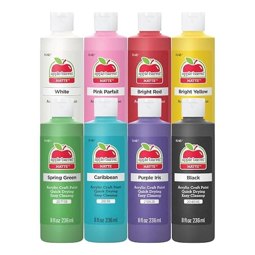Apple Barrel Acrylic Craft Paint Set, Matte Finish, Set of 8, 8 Fl Oz (Pack of 8), Assorted - Image 1