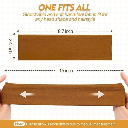 Headbands for Women Stocking Stuffers - 8Pcs Head Bands Non Slip for Women's Hair Accessory Stretchy Fabric Sweat Headband for Workout Sport Yoga Running Christmas Birthday Gifts for Women Valentines thumbnail 2