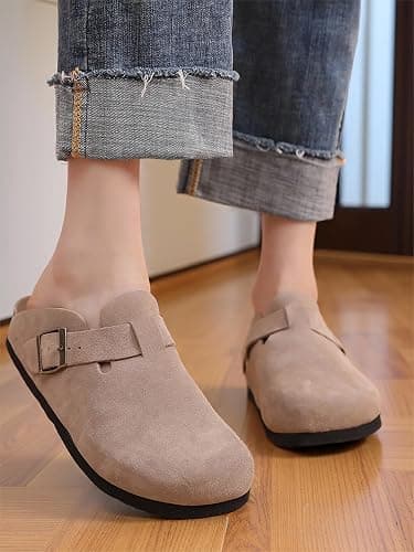 guoluofei Clogs For Women, Womens Clogs- Mules House Slipers With Arch Support And Adjustable Buckle thumbnail 2