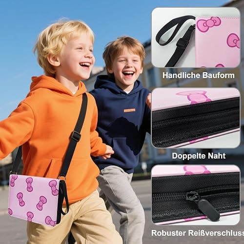 Tarjetero rosa para niñas, 4 bolsillos con 50 fundas para hasta 400 tarjetas coleccionables, bolsa de almacenamiento impermeable con correa para el hombro thumbnail 5