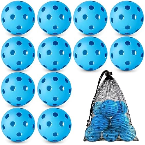 Coopay 12/50/100 Pack Baseball Practice Balls Plastic Training Balls Lightweight Hollow Softballs with a Drawstring Bag for Hitting, Baseball Training Indoor Outdoor Use - Image 1