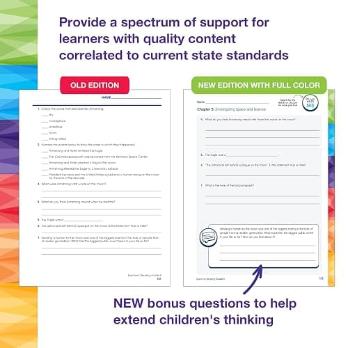 Spectrum Reading 5th Grade Workbooks, Activity Book Covering Nonfiction and Fiction Passages, Theme, Summarization, and more, Classroom or Homeschool Curriculum thumbnail 3