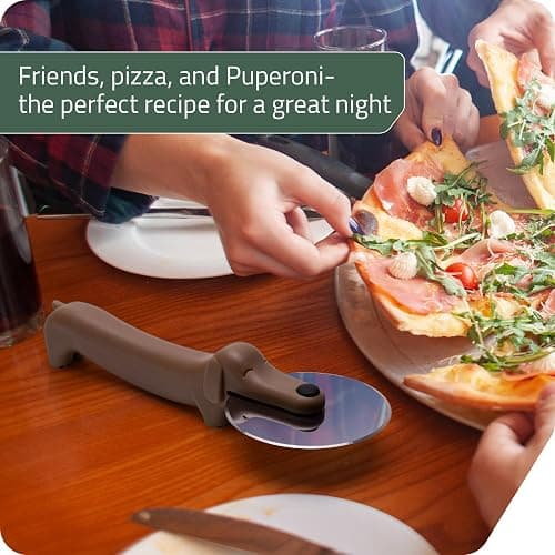 Peleg Design Puperoni Cute Pizza Cutter Wheel – Dog-Shaped Plastic Pizza Cutter Wheel with Stainless Steel Blade & Durable Plastic Handle, Funny Pizza Gifts thumbnail 5