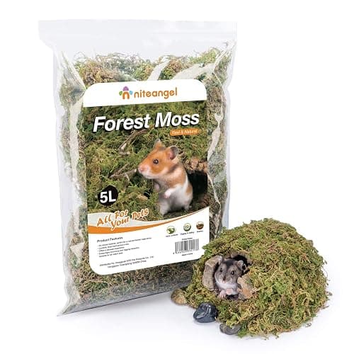 Niteangel 5L Forest Moss Soft Natural Moss Bedding Nesting for Dwarf Syrian Hamsters, Gerbils, mices, Degus or Other Small Animal - Image 1