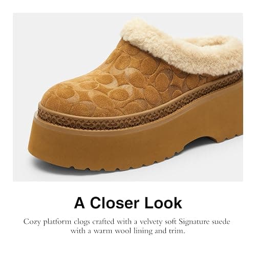 Coach Womens Cecelia Shearling Clog thumbnail 4