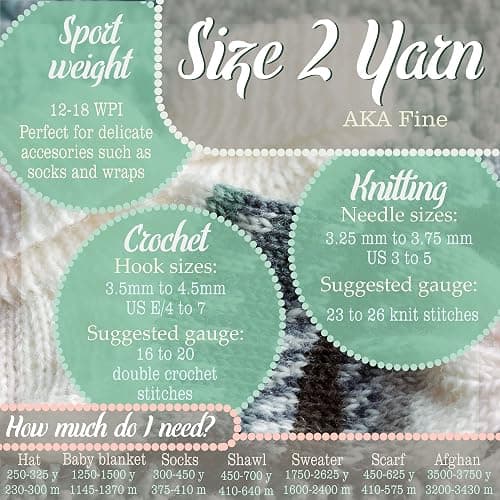 JubileeYarn Bamboo Cotton Sport 4 Ply Yarn - 50g/Skein - Variety Pack - 4 Skeins thumbnail 6