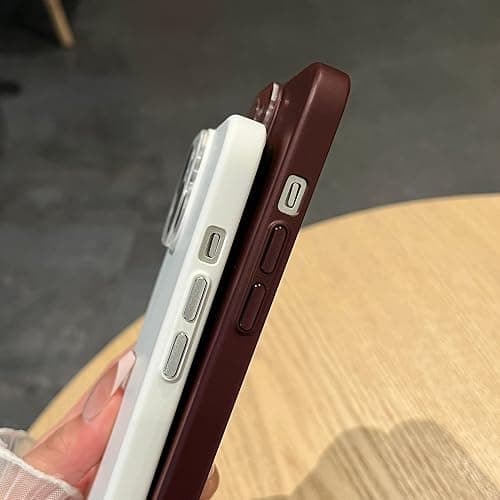 Caseative for iPhone 14 Case,Solid Color Full Camera Lens Protection Phone Case (Wine Red) thumbnail 5
