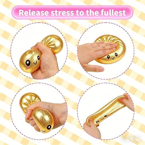 YGYZKJSD Giant Glitter Dumpling Squishy, 2026 Upgrade Dumpling Squishy Mystery Box,Colorful Dumplings Stress Balls Fidget Sensory Toy,Stocking Stuffers with Food Steamer Stretchy Desk Toys thumbnail 4