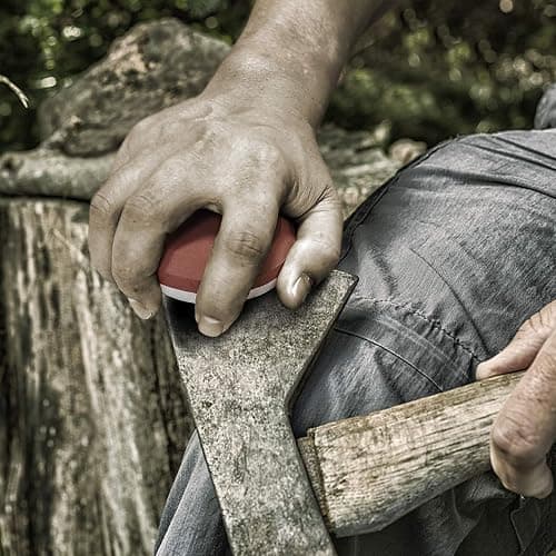 DDF IohEF Axe/Hatchet Sharpening Stone 180/320 Grit, Professional Whetstone & Tool Sharpener, Axe Sharpener with Portable Bag thumbnail 6